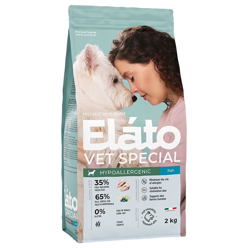 Elato Holistic Vet Special длЯ собак Hypoallergenic всех пород с рыбой 2 кг 3770, 47574