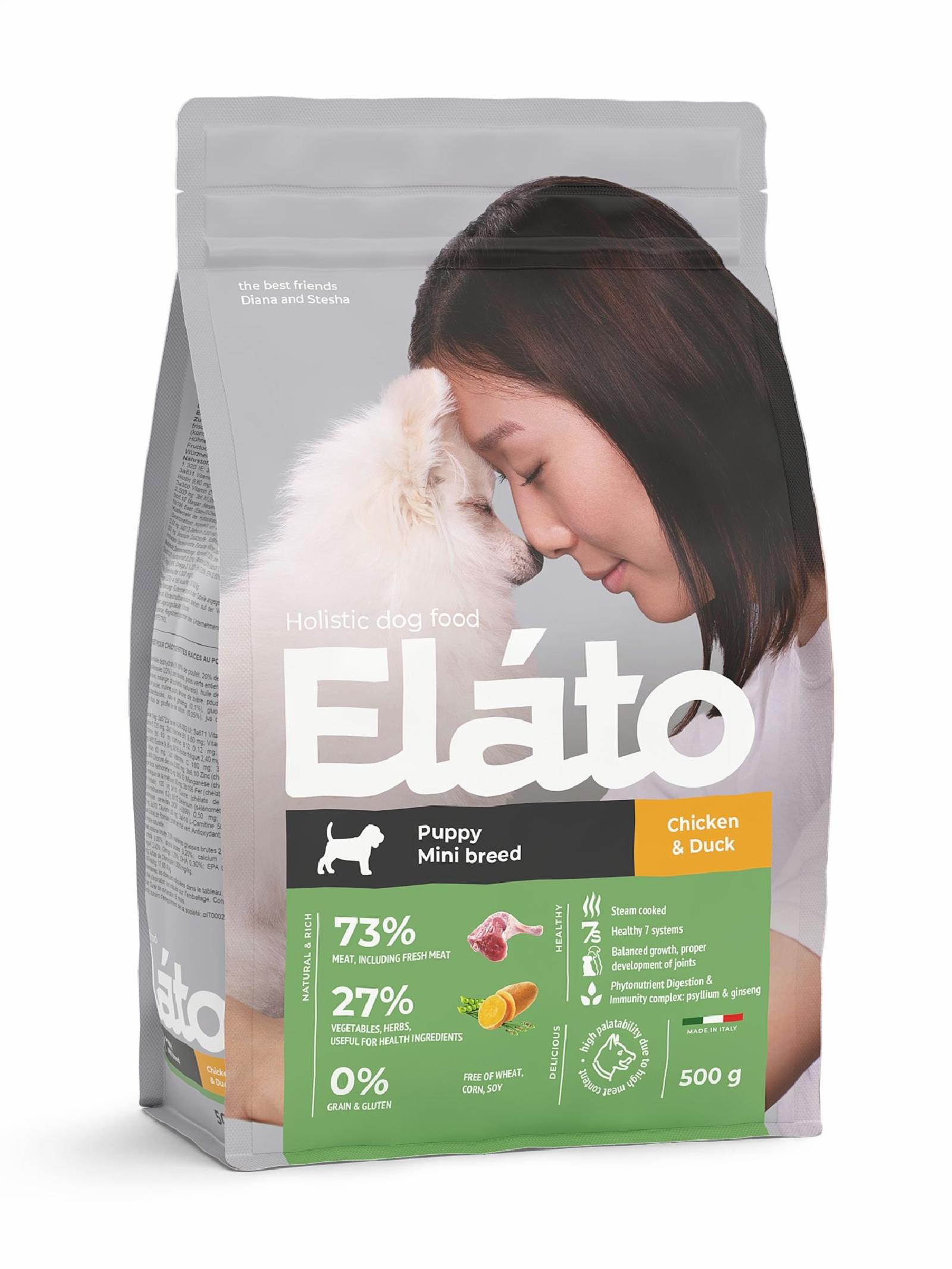 Elato Корм для щенков мелких пород с курицей и уткой P21223W2000 2.000 кг 64243