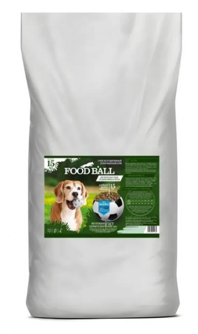 FOOD BALL Сухой корм для взрослых собак средних и малых пород Индейка 15кг, 26957 