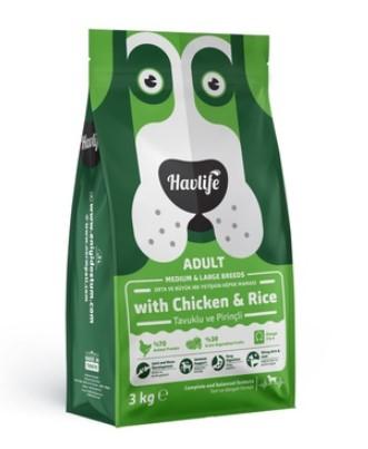Havlife HAVLIFE для взрослых собак средних и крупных пород  с курицей и рисом 3 кг HV1AT203 3,000 кг 62759, 14001001550
