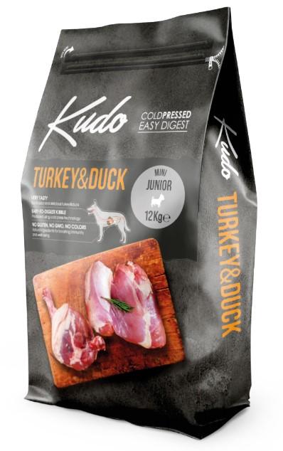 KUDO TURKEY & DUCK MINI JUNIOR Сухой корм для щенков мелких пород Индейка и Утка 12 кг
