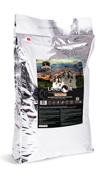 LANDOR сухой корм для взрослых собак мелких пород Утка с рисом 15кг , 10001001501