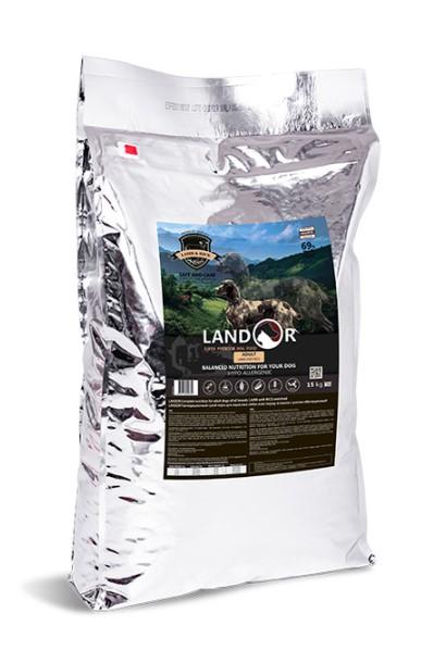 LANDOR сухой корм для взрослых собак Ягненок с рисом обогащенный 15кг 