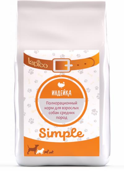 СИМПЛ корм для собак средних пород с Индейкой 18 кг /2181 , ИС18_simple