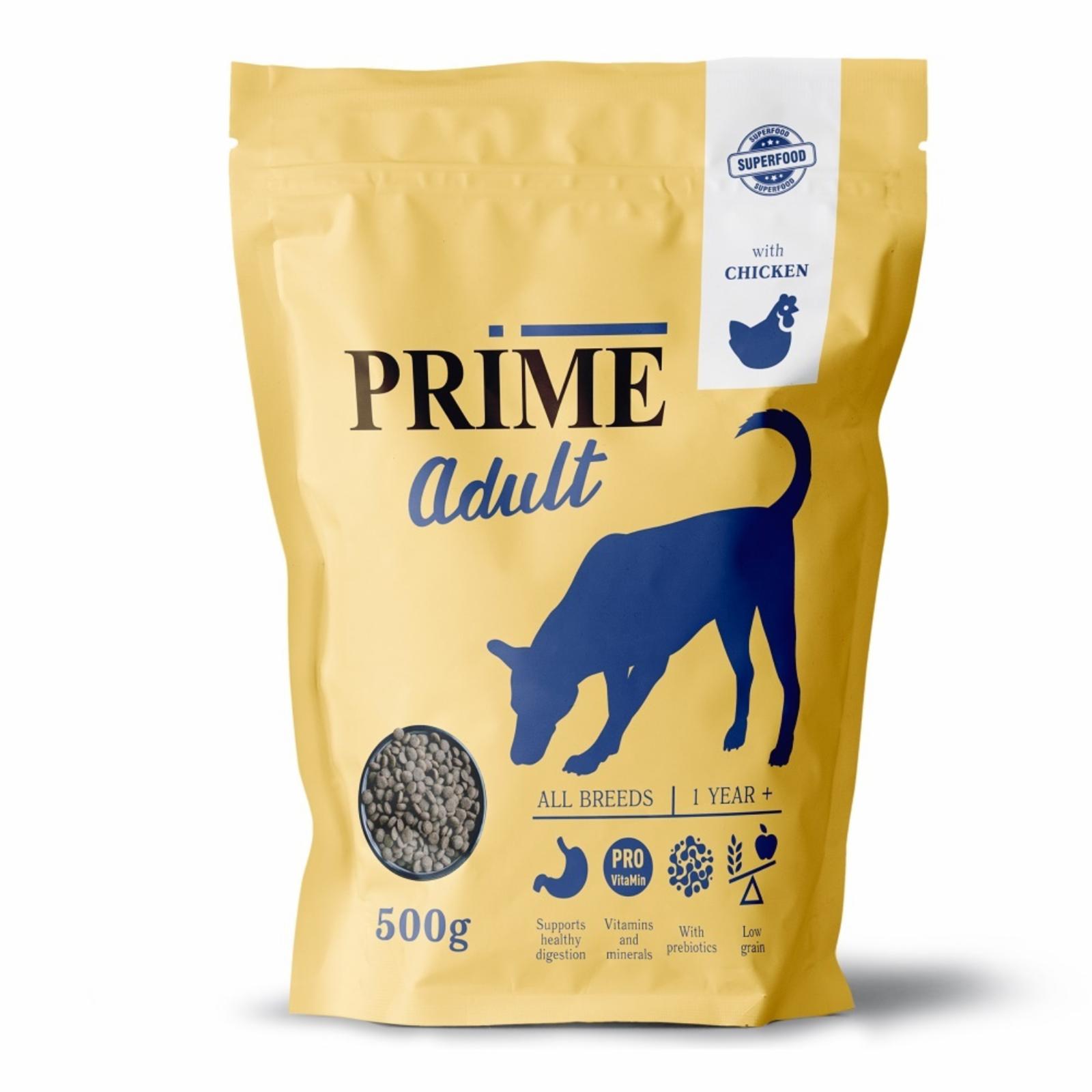Prime  Сухой корм для собак всех пород с 12 мес с курицей Adult 137.1.2576 2,000 кг 62096