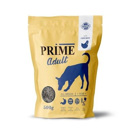 Prime Сухой корм для собак всех пород с 12 мес с курицей Adult 137.1.2551 0,5 кг 62095