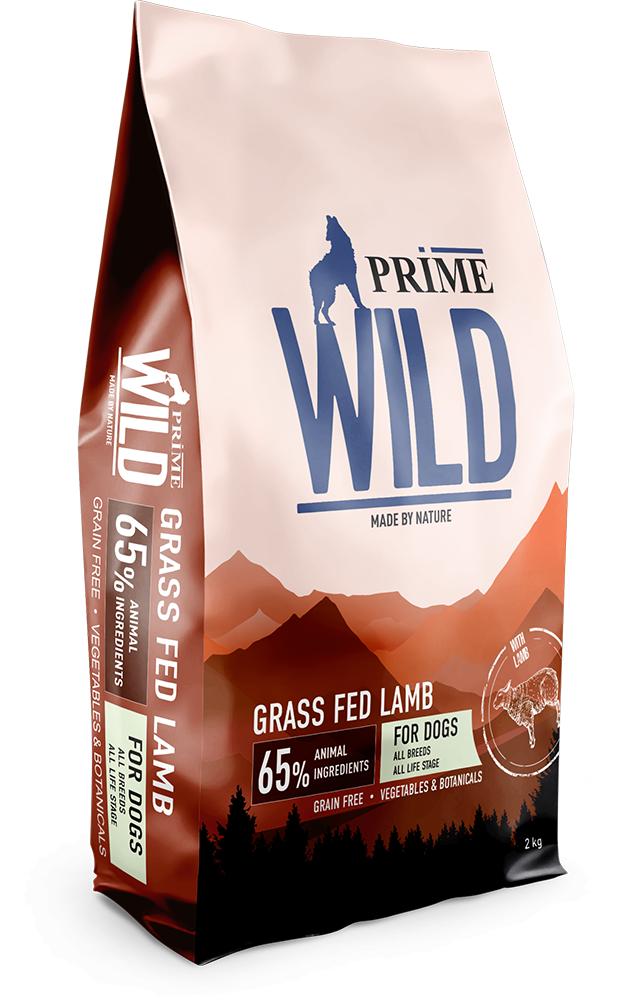 PRIME WILD GF GRASS FED сухой корм для щенков и собак всех пород с ягненком 2кг