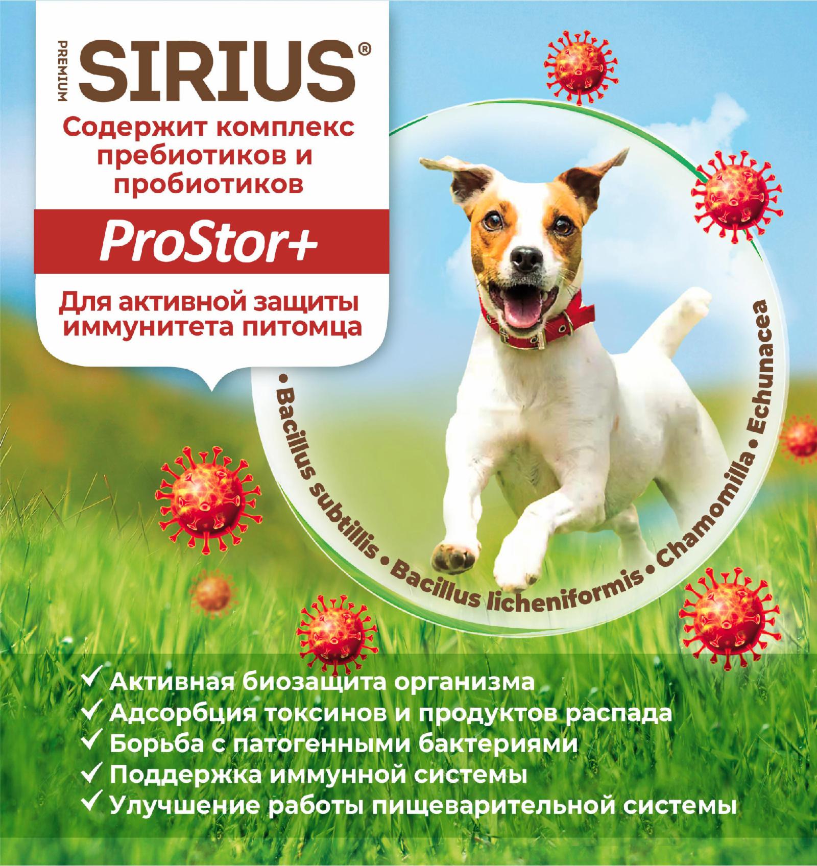 Sirius Сухой корм для собак ягненок с рисом 9183781863 2 кг 60071