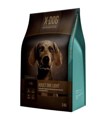 X-DOG ВИА Сухой корм с курицей и рыбой для взрослых собак с избыточным весом Adult Dog Ligh 4650188400084 | Adult Dog Ligh, 3 кг , 11001001393