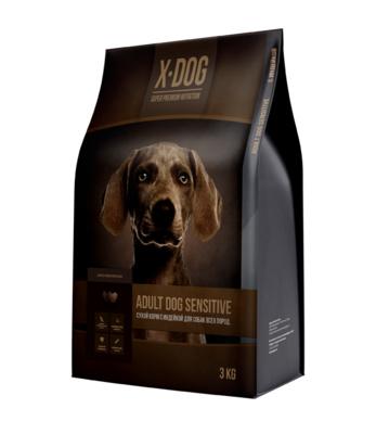 X-DOG ВИА Сухой корм с индейкой для взрослых собак с чувствительным пищеварением для всех пород Adult Dog Sensitive 4650188400169 | Adult Dog Sensitive 3 кг 57317