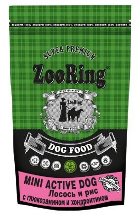  [34237] Корм ZooRing для собак Mini Active Dog Лосось и рис 2 кг 