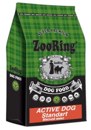  [34227] Корм ZooRing для собак Active Dog Standart Мясной микс 10 кг, 34227 