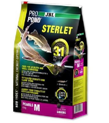 JBL ProPond Sterlet M Осн корм для осетровых рыб 30-60 см, тонущие гранулы 6 мм, 6кг/12л