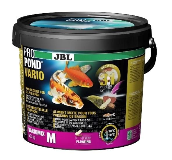  JBL ProPond Vario M Основной корм для прудовых рыб 10-35 см, плав смесь 5-20 мм, 0,13 кг/1 л, 282.4127300