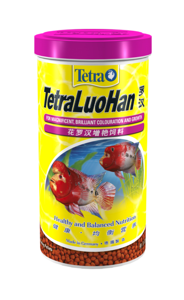 Корм для цихлид flowerhorn Tetra Luo Han 1000 мл, плавающие шарики для рыб от 15см