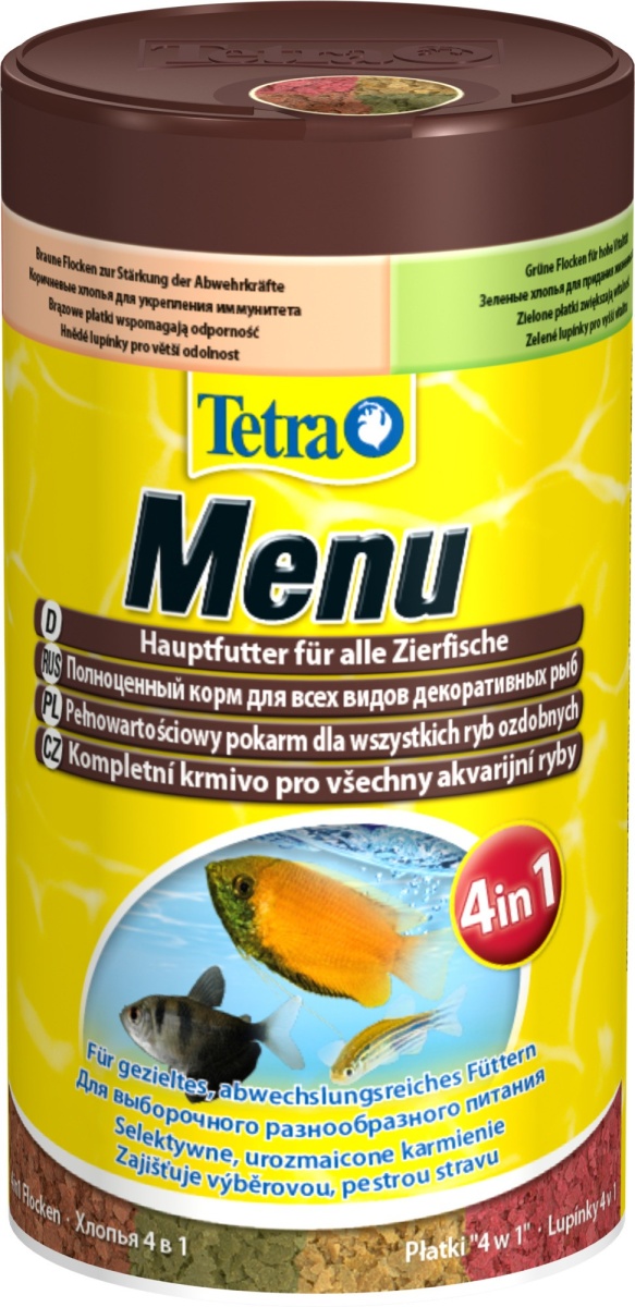 Корм для всех видов рыб Tetra Menu 250 мл из 4-х разных видов хлопьев СРОК 08.25!!!, n767393
