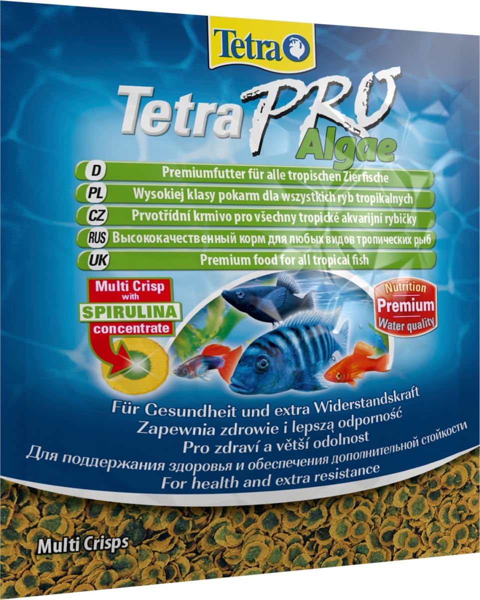 Корм для всех видов рыб Tetra TetraPRO Algae Multi-Crisps 12 г (сашет) чипсы с концентратом спирулины для иммунитета 12.25!!! , n149397