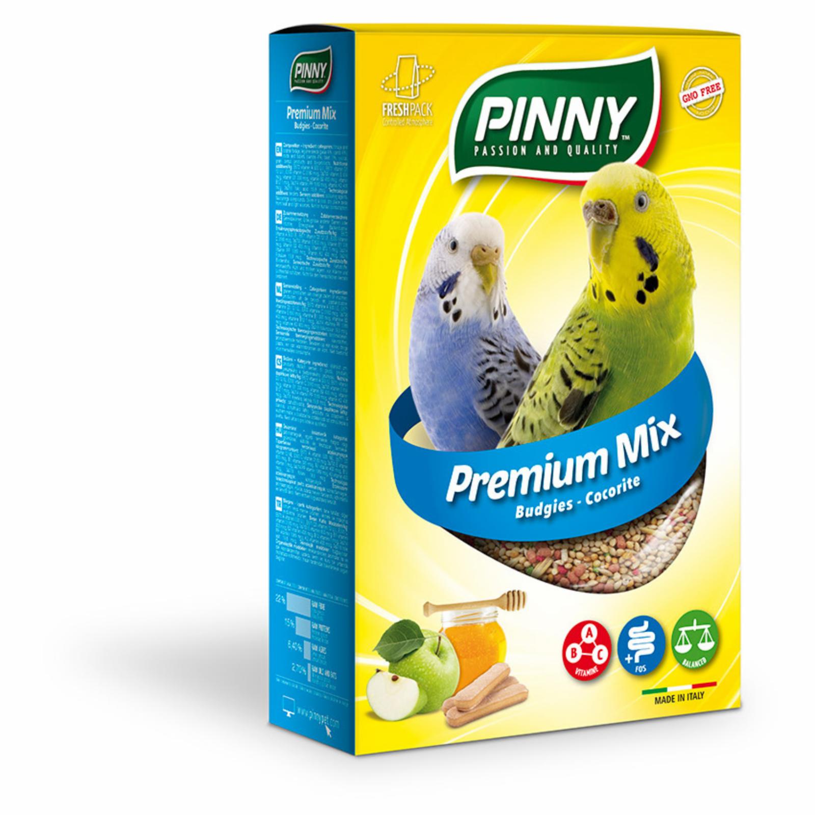 Pinny Полнорационный корм для волнистых попугаев с фруктами бисквитом и витаминами 0,800 кг 62997