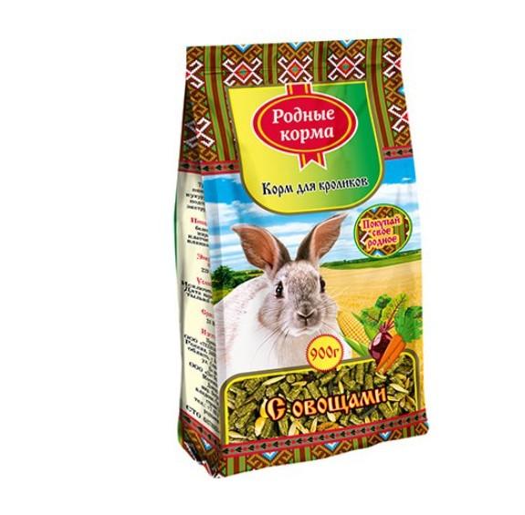 РОДНЫЕ КОРМА корм д/кроликов овощи 900 гр 4618, , 15500100483