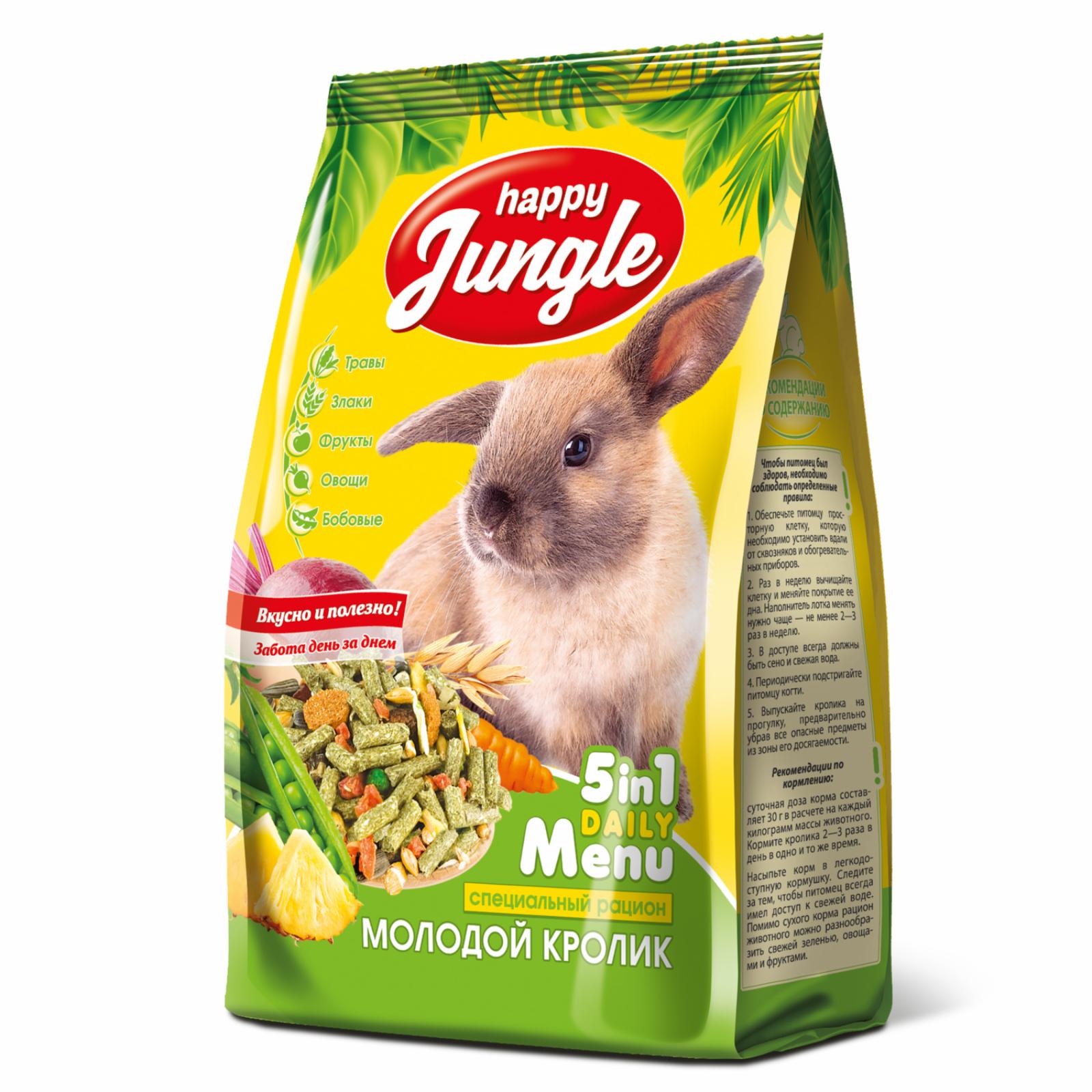 Happy Jungle Корм для молодых кроликов 400 г J112 0.400 кг 64766, 7200100483