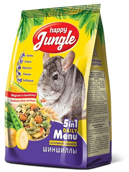 Happy Jungle Корм для шиншилл 400 г J118 0.400 кг 64772, 4200100484