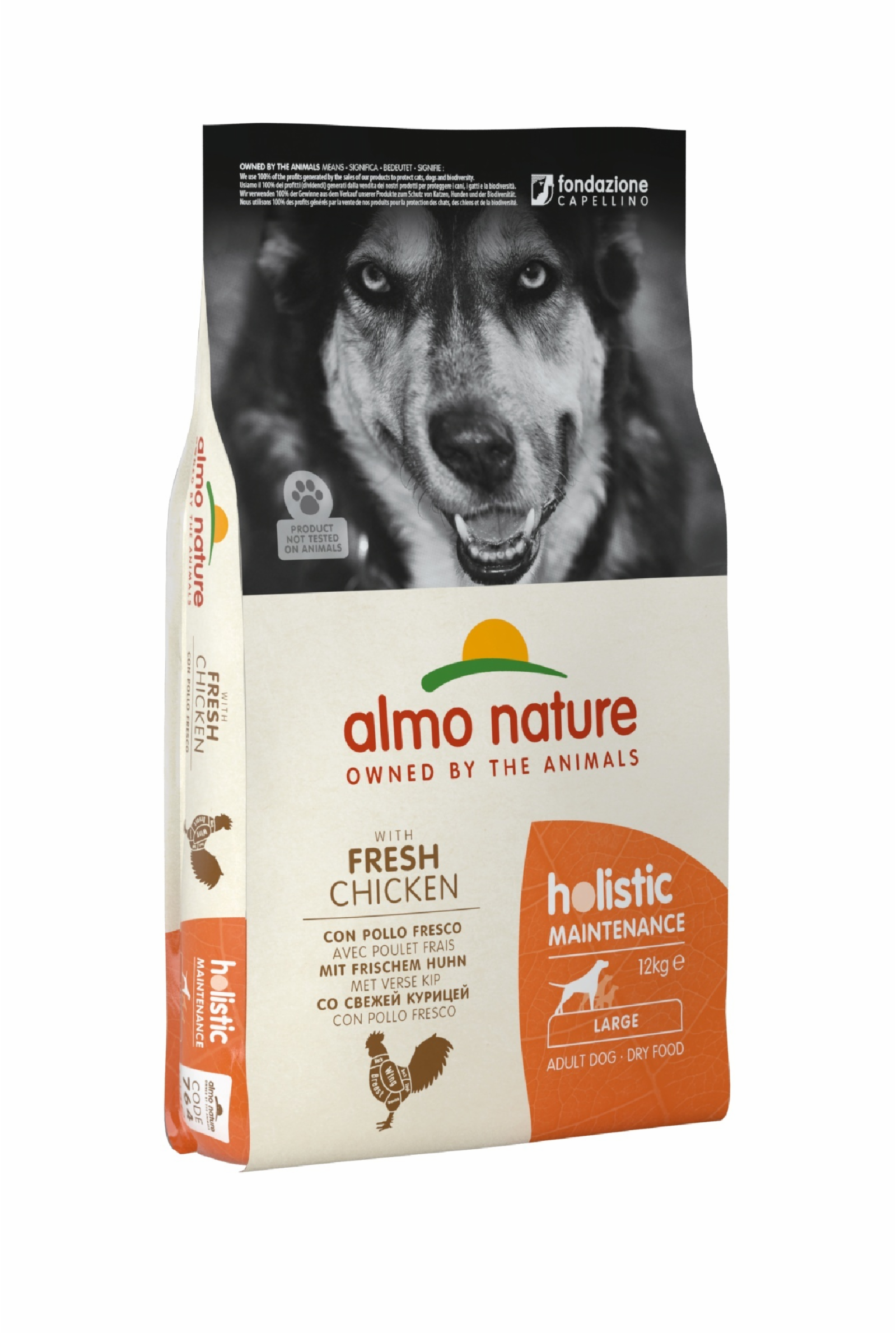 Almo Nature Для Взрослых собак Крупных пород с Курицей (Holistic - L - Maintenance Chicken) 764 12,000 кг 10153