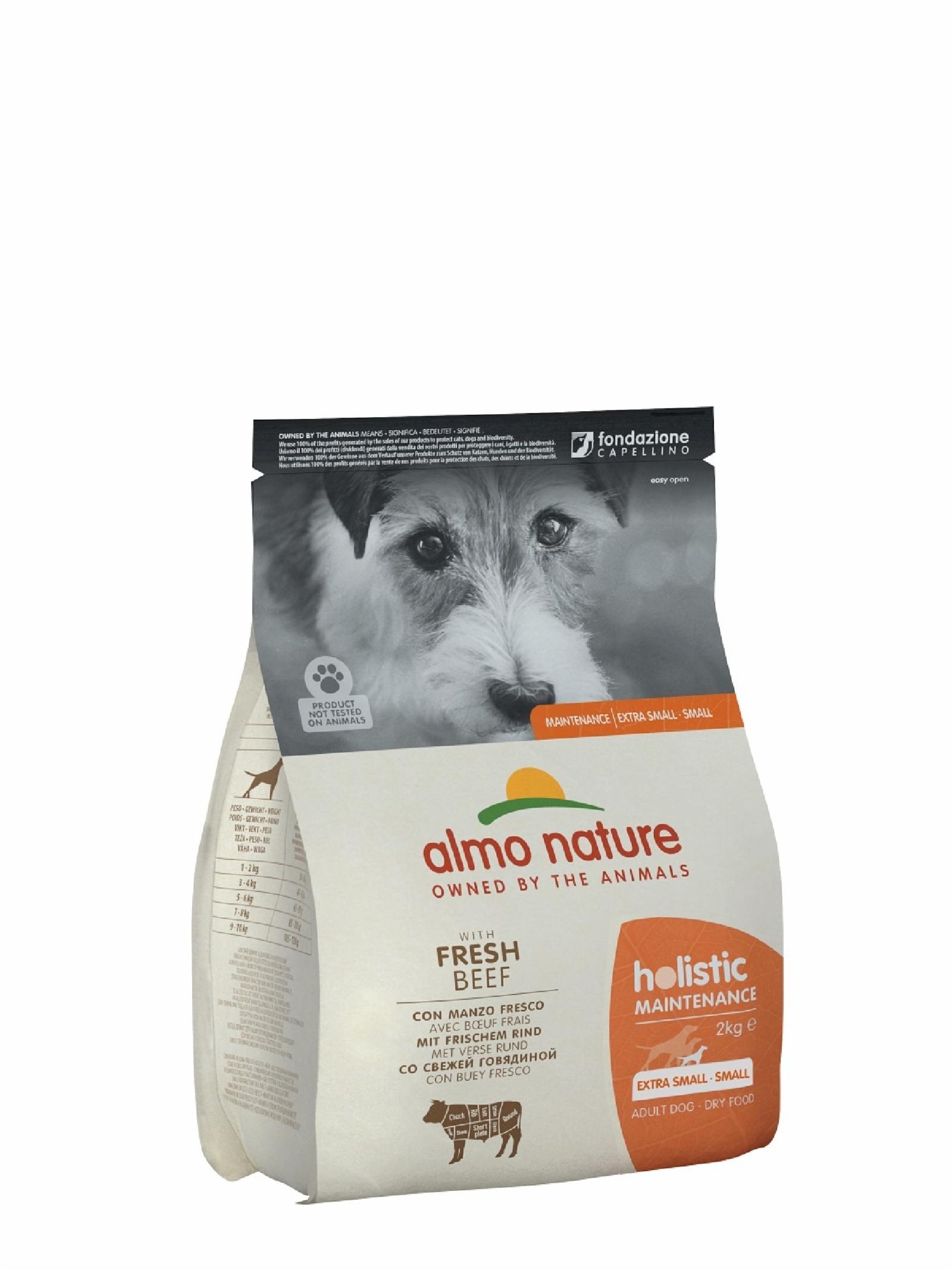 Almo Nature Для Взрослых собак Малых пород с Говядиной (Holistic - XS-S - Maintenance Beef) 706 0,400 кг 10373