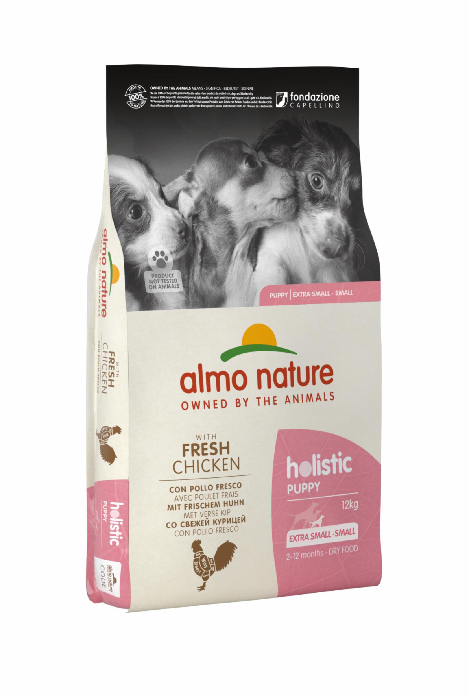 Almo Nature Для Щенков Малых пород с Курицей (Holistic - XS-S - Puppy Chicken) 720 12.000 кг 43298