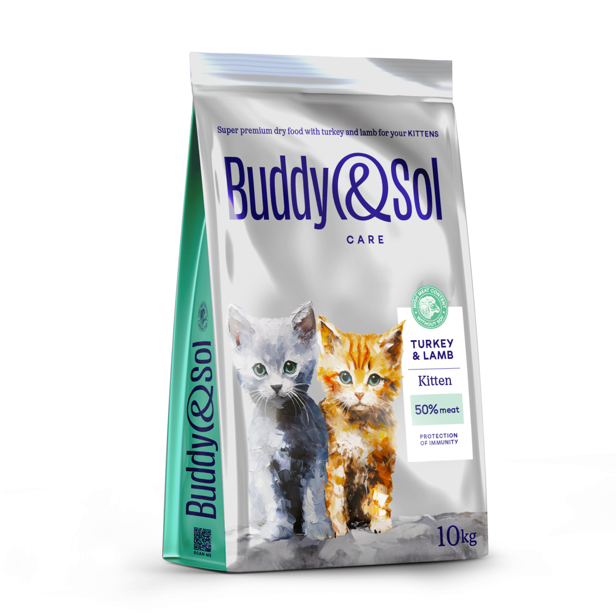 АКЦИЯ -30проц. BUDDY SOL CARE KITTEN 10 кг сухой корм для котят с индейкой и ягненком, 87664