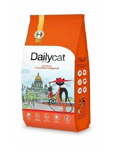 Dailycat casual Сухой корм для котят с индейкой и говядиной 0,4 кг 