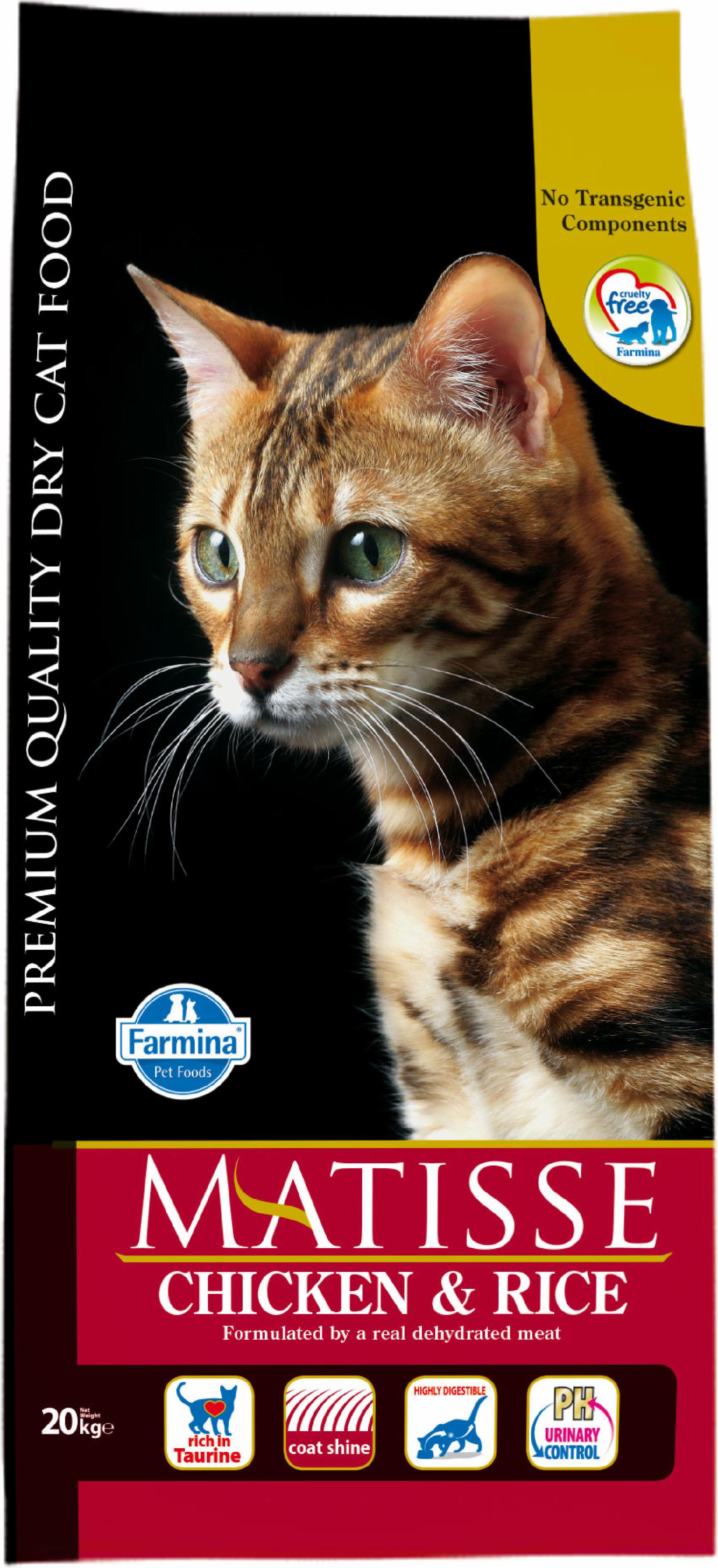 FARMINA Сухой сбалансированный корм для кошек Matisse курица рис 5815 10,000 кг 39046