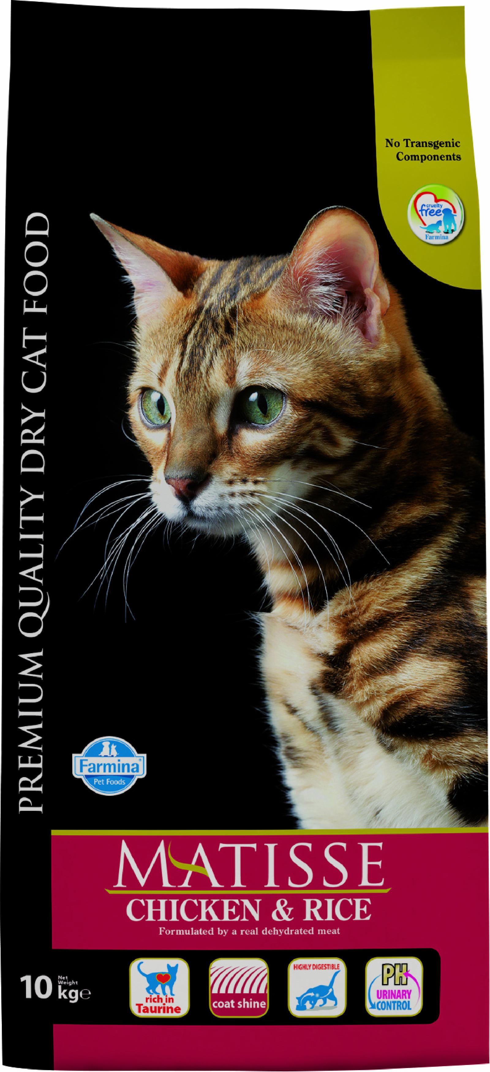 FARMINA Сухой сбалансированный корм для кошек Matisse курица рис 5815 10,000 кг 39046