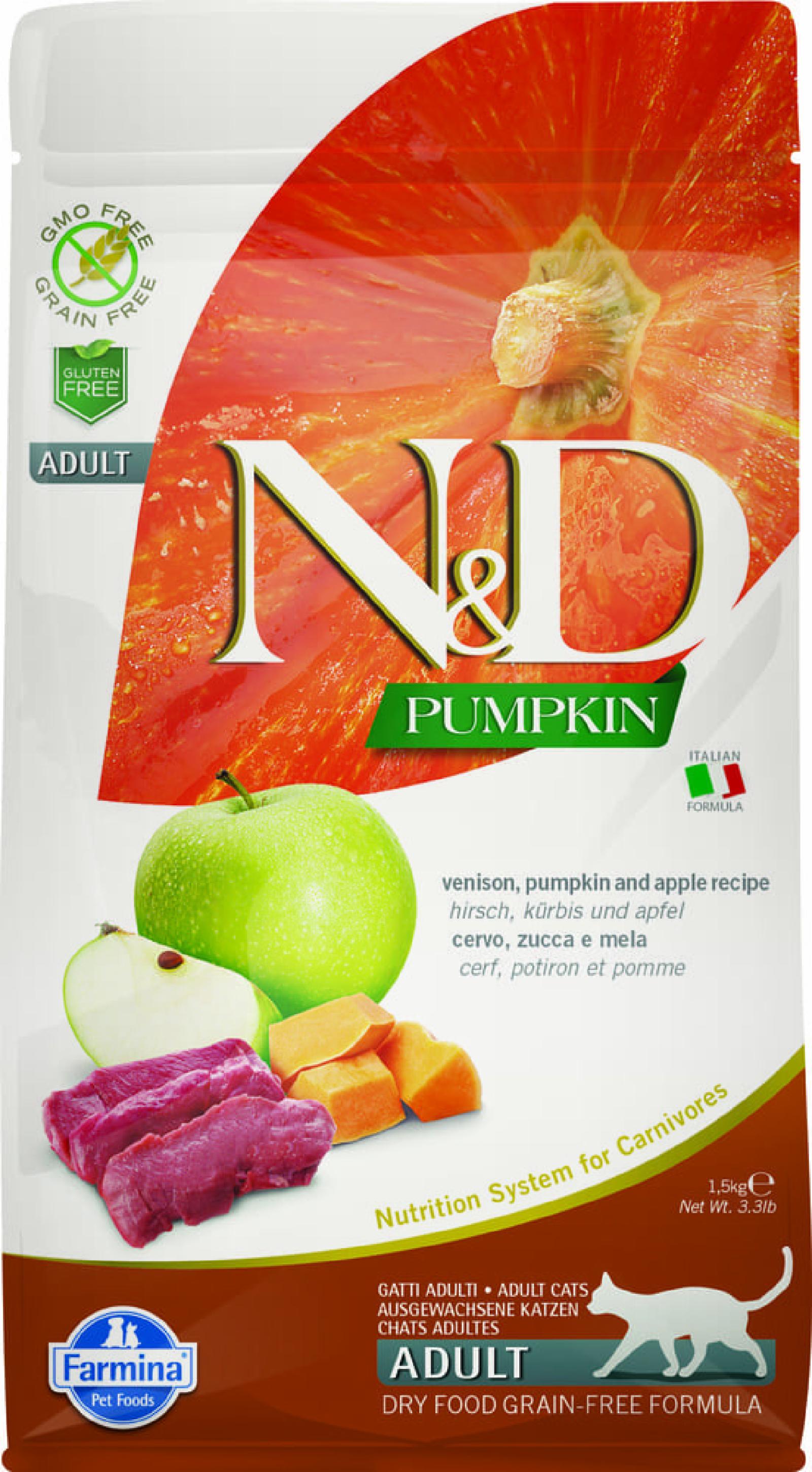 FARMINA Сухой корм для кошек PUMPKIN LINE оленина с тыквой Н&Д  8789 0,300 кг 38892, 1900100835