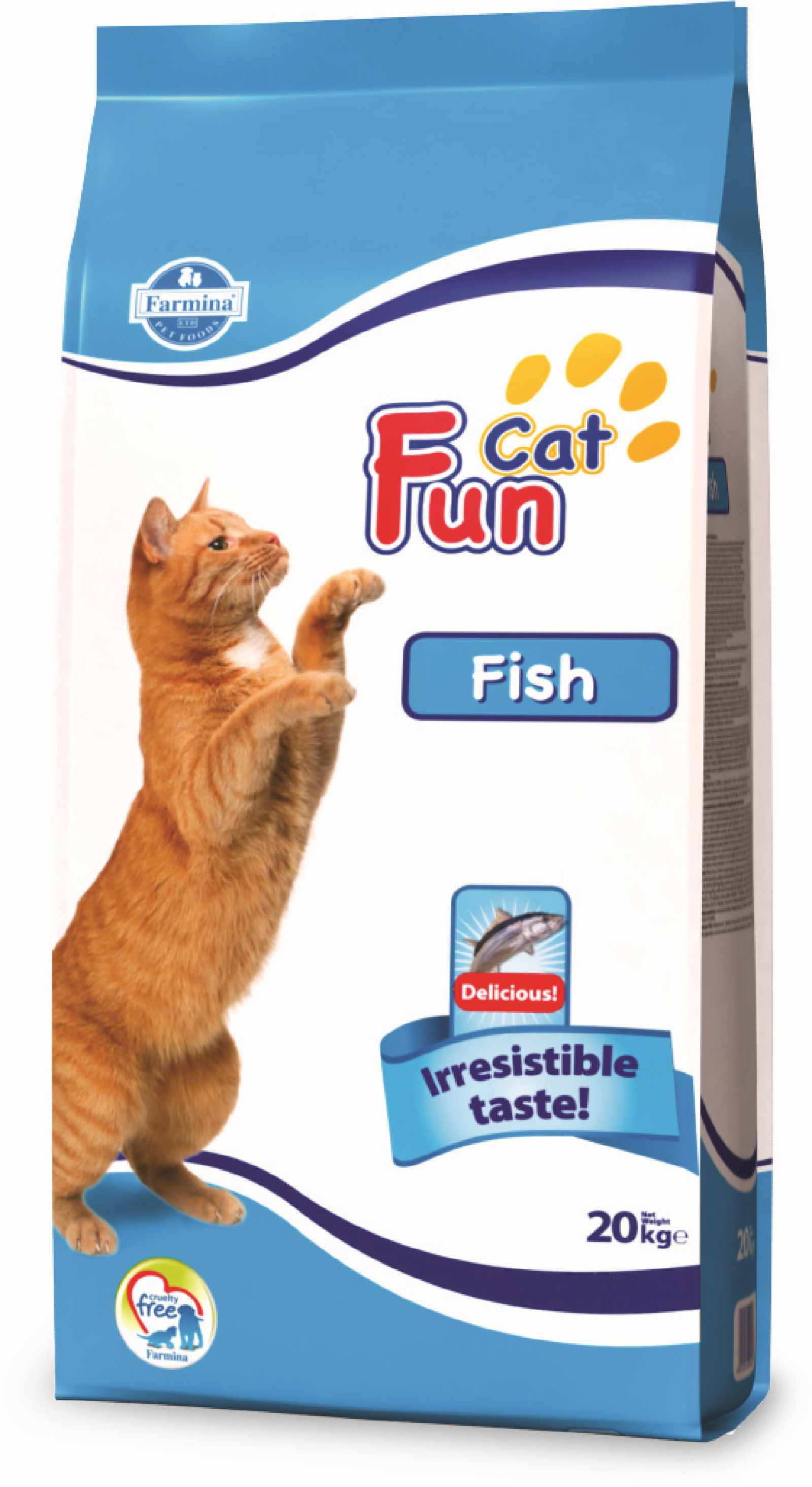 FARMINA Сухой корм для кошек Fun cat  со вкусом рыба 4511 20,000 кг 39071, 200100835
