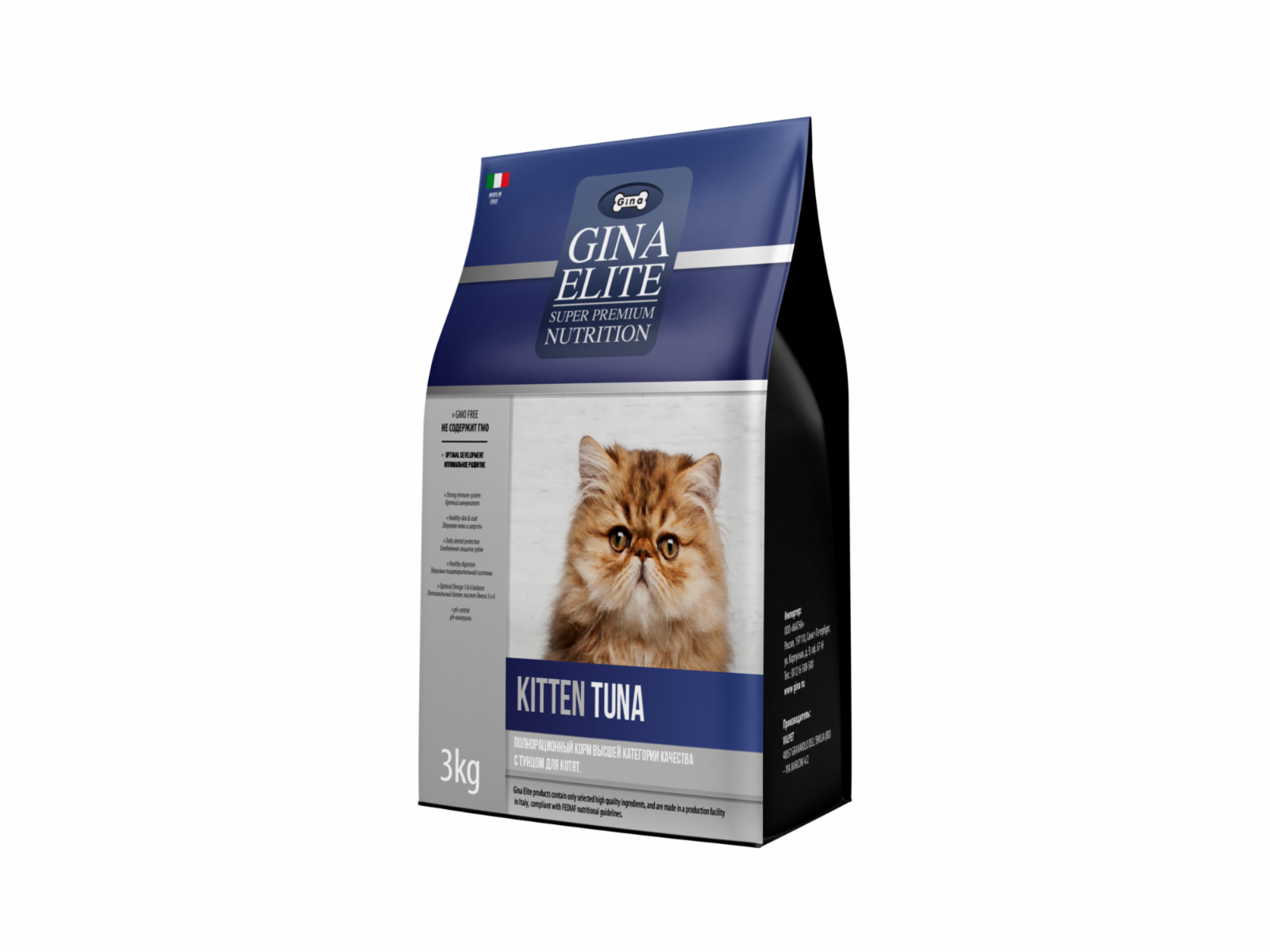 Gina Сухой корм с тунцом для котят Elite Kitten Tuna 4650188400404 3,000 кг 57301