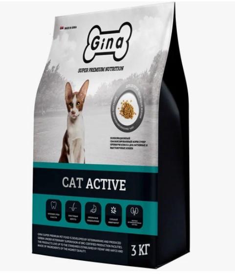 Gina Cat Active Сухой Корм для кошек 3 кг