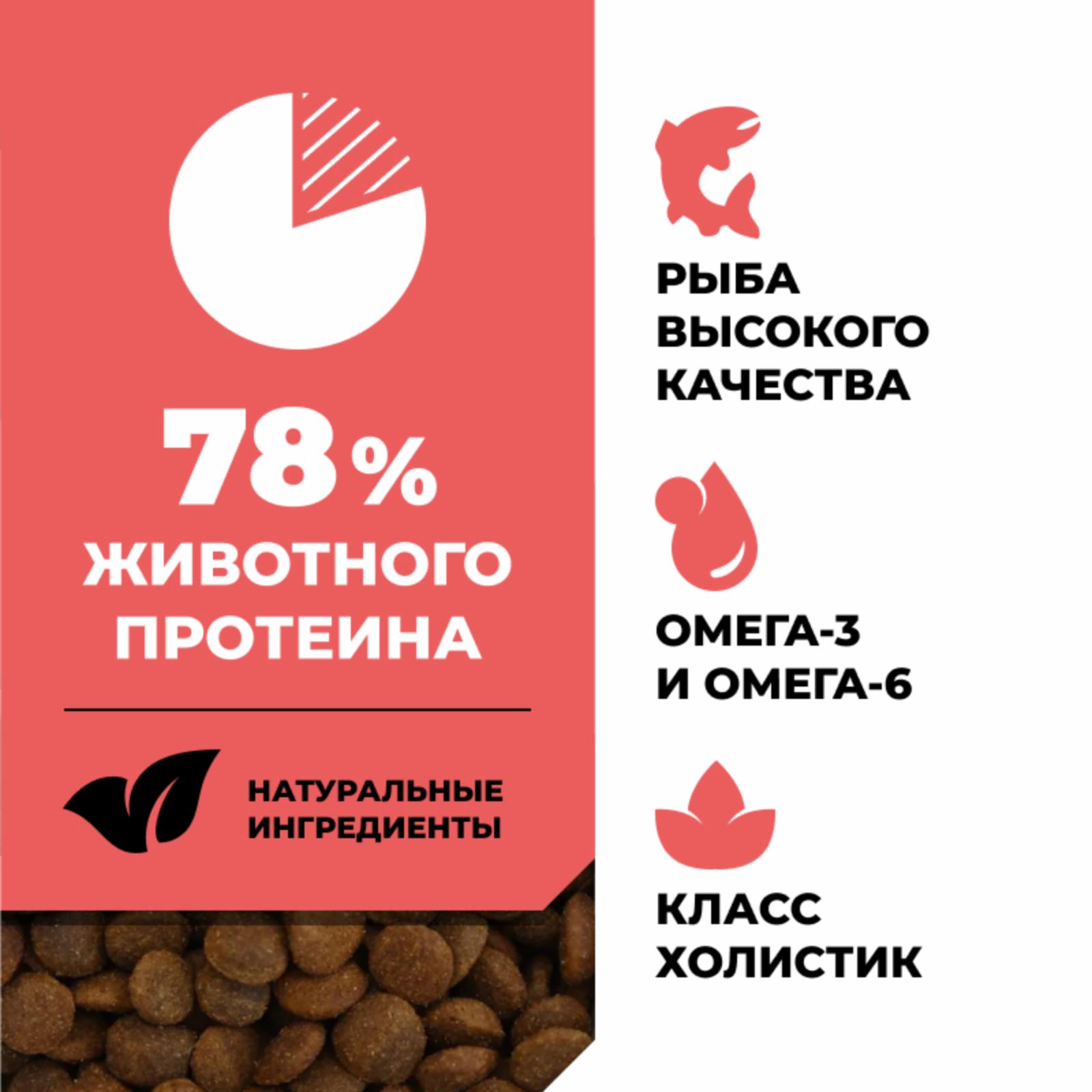 GOKITCHEN Сухой корм для котят и кошек всех возрастов со свежим лососем фруктами и овощами HAIR+SKIN CARE  Salmon 7.260 кг 64656, 5100100675