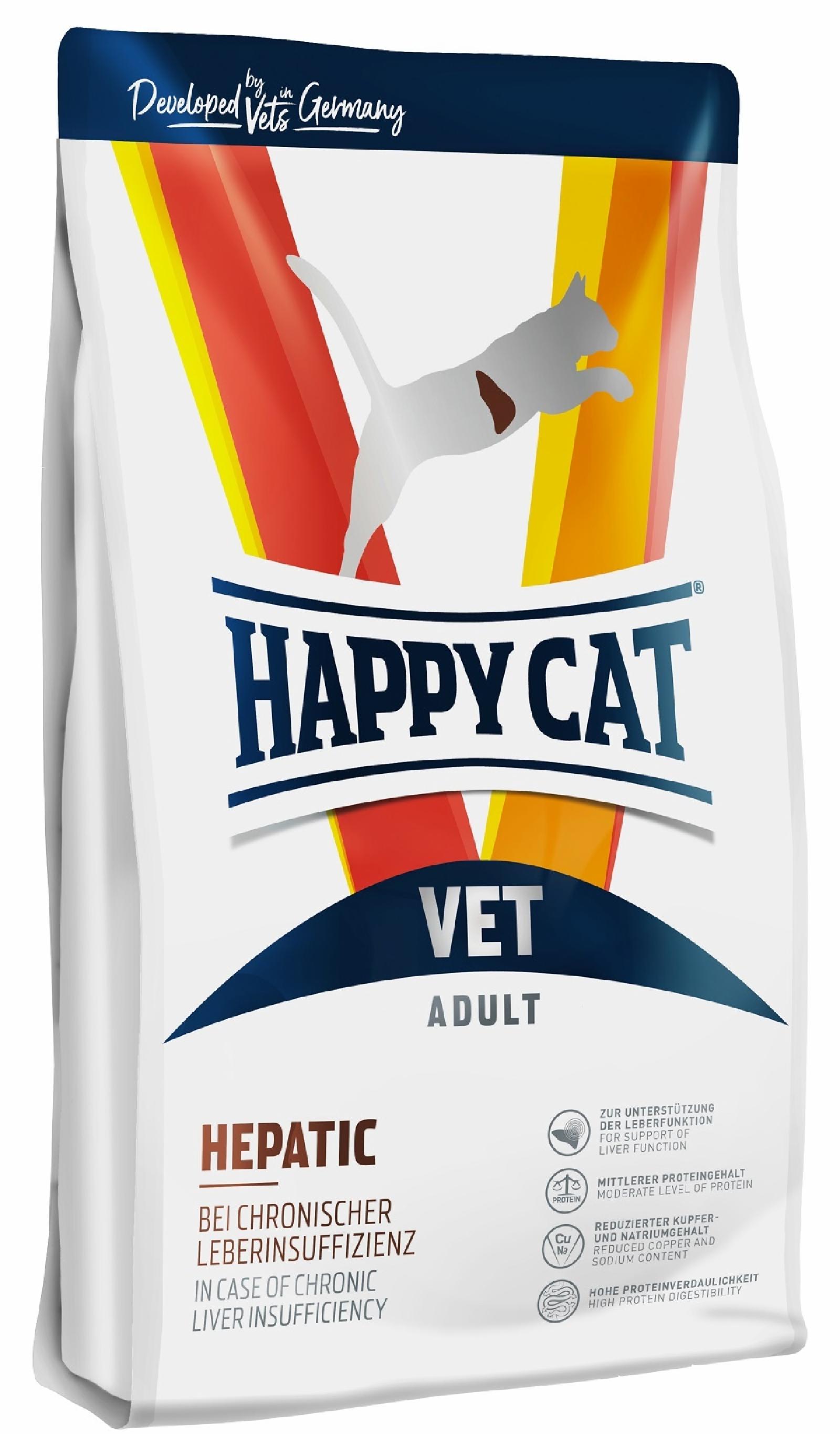 Happy cat ВИА Вет.диета сухой корм для кошек при заболевании печени Hepatic 1,000 кг 61324