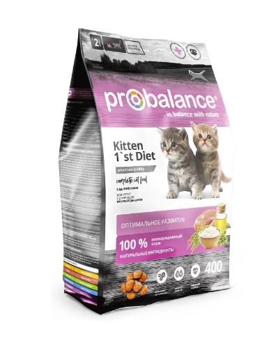 Probalance Сухой корм для котят первый рацион с 2 месяцев с цыпленком 32 PB 145 0,400 кг 54839