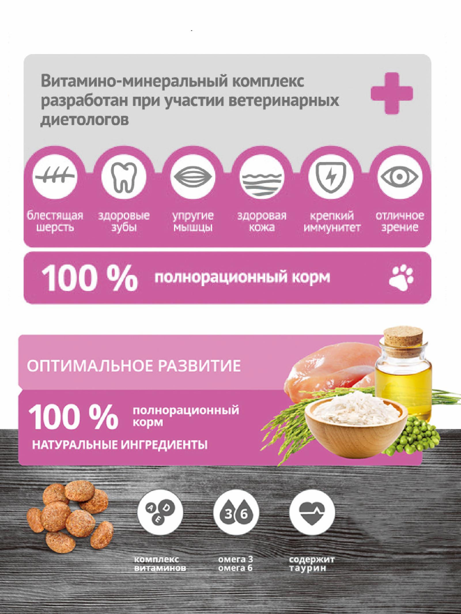 Probalance Сухой корм для котят первый рацион с 2 месяцев с цыпленком 32 PB 145 0.400 кг 54839