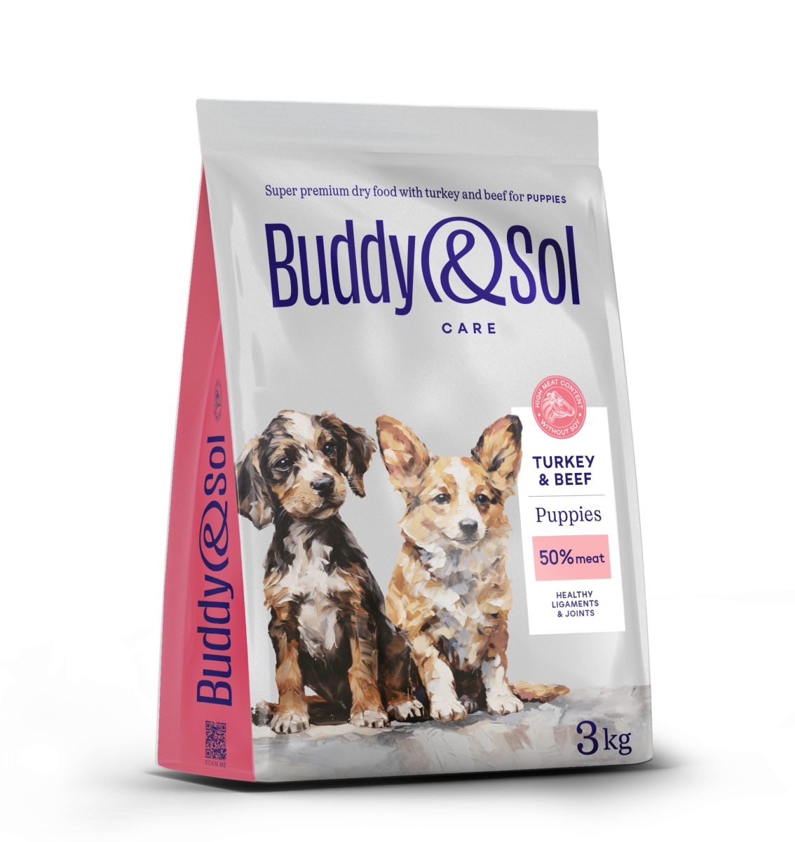 АКЦИЯ -40проц. BUDDY SOL CARE PUPPIES 3 кг сухой корм для щенков с индейкой 1x3, 87683