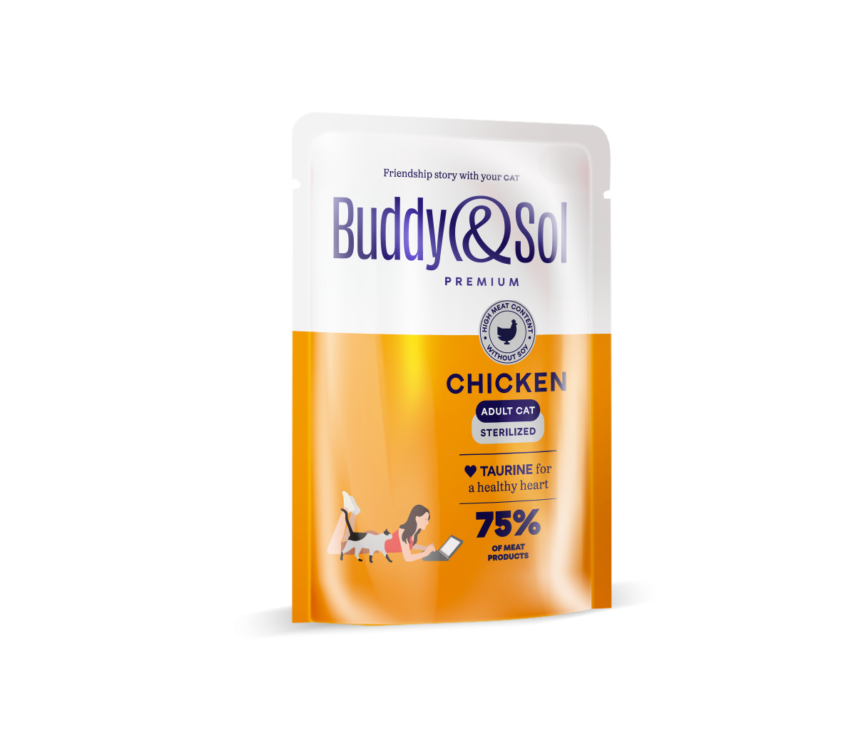 Buddy&Sol Premium для собак всех пород с уткой и цуккини в консервах - 410 г, BS454