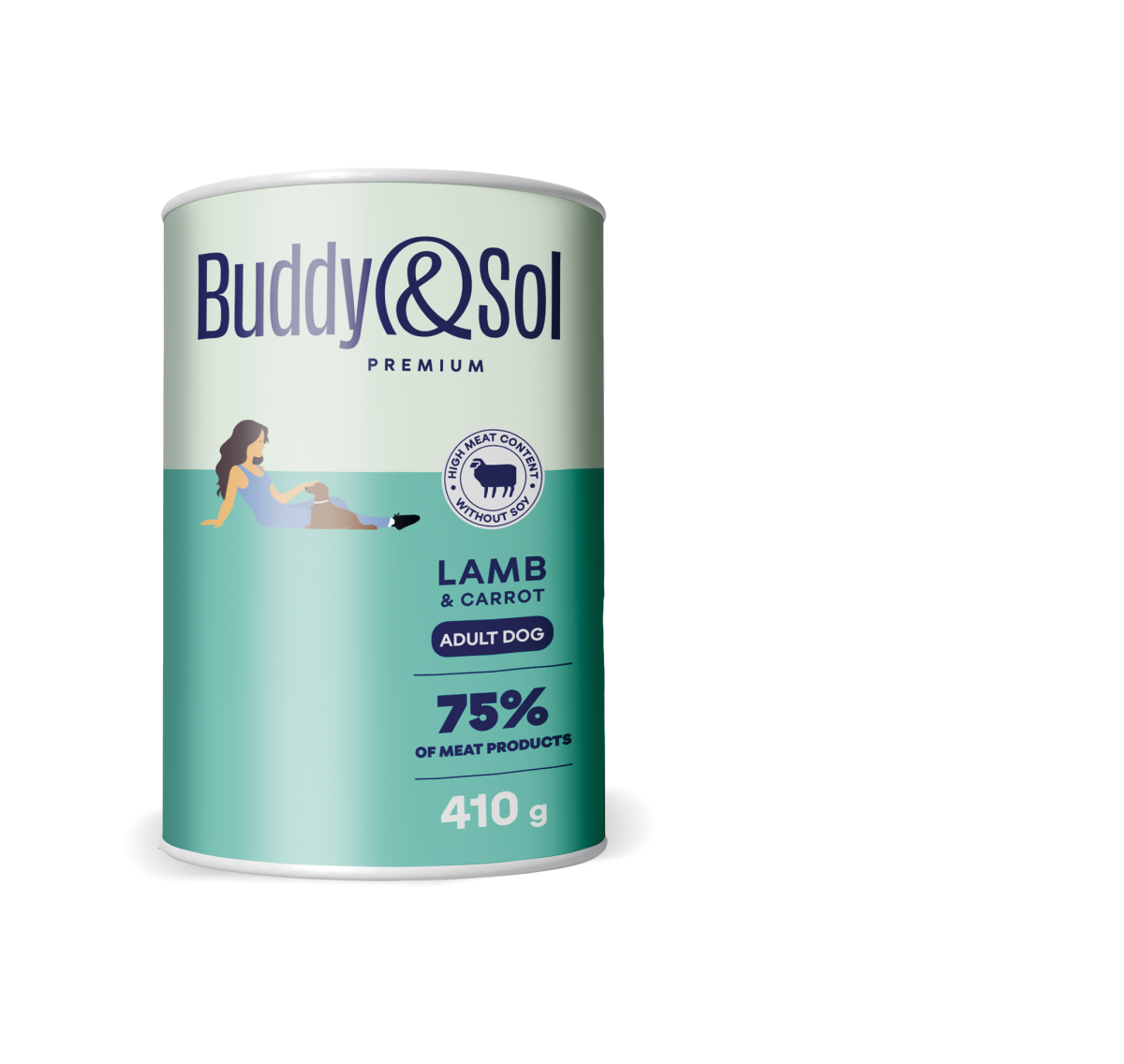 Buddy&Sol Premium для собак всех пород с индейкой ягненком и морковью в консервах - 410 г, BS453