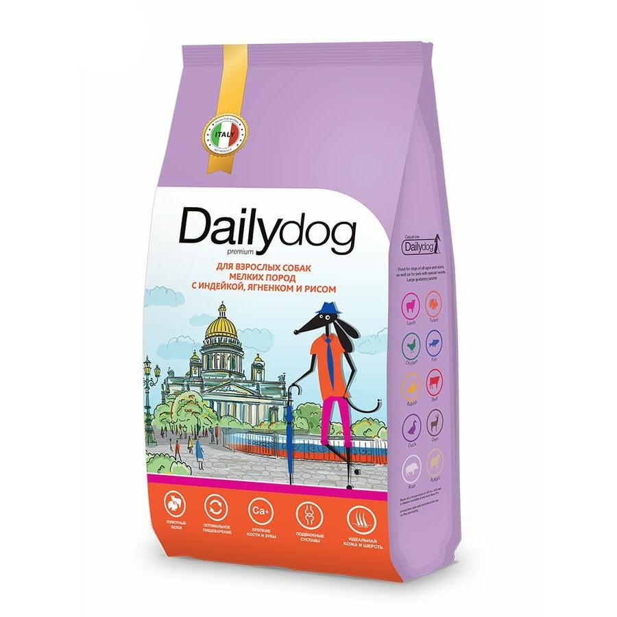 Dailydog casual корм для взрослых собак мелких пород с индейкой, ягненком и рисом 3кг GKZ , 047ДДк3GKZ