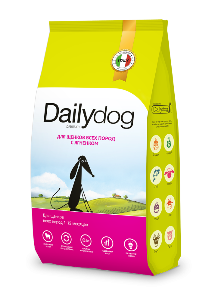 Dailydog корм для щенков всех пород с ягненком 3кг, 974ДД3DL