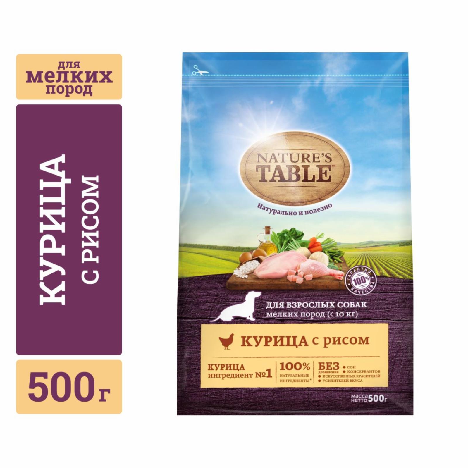Natures Table Сухой корм для собак с курицей и рисом 10179253 0.500 кг 40827