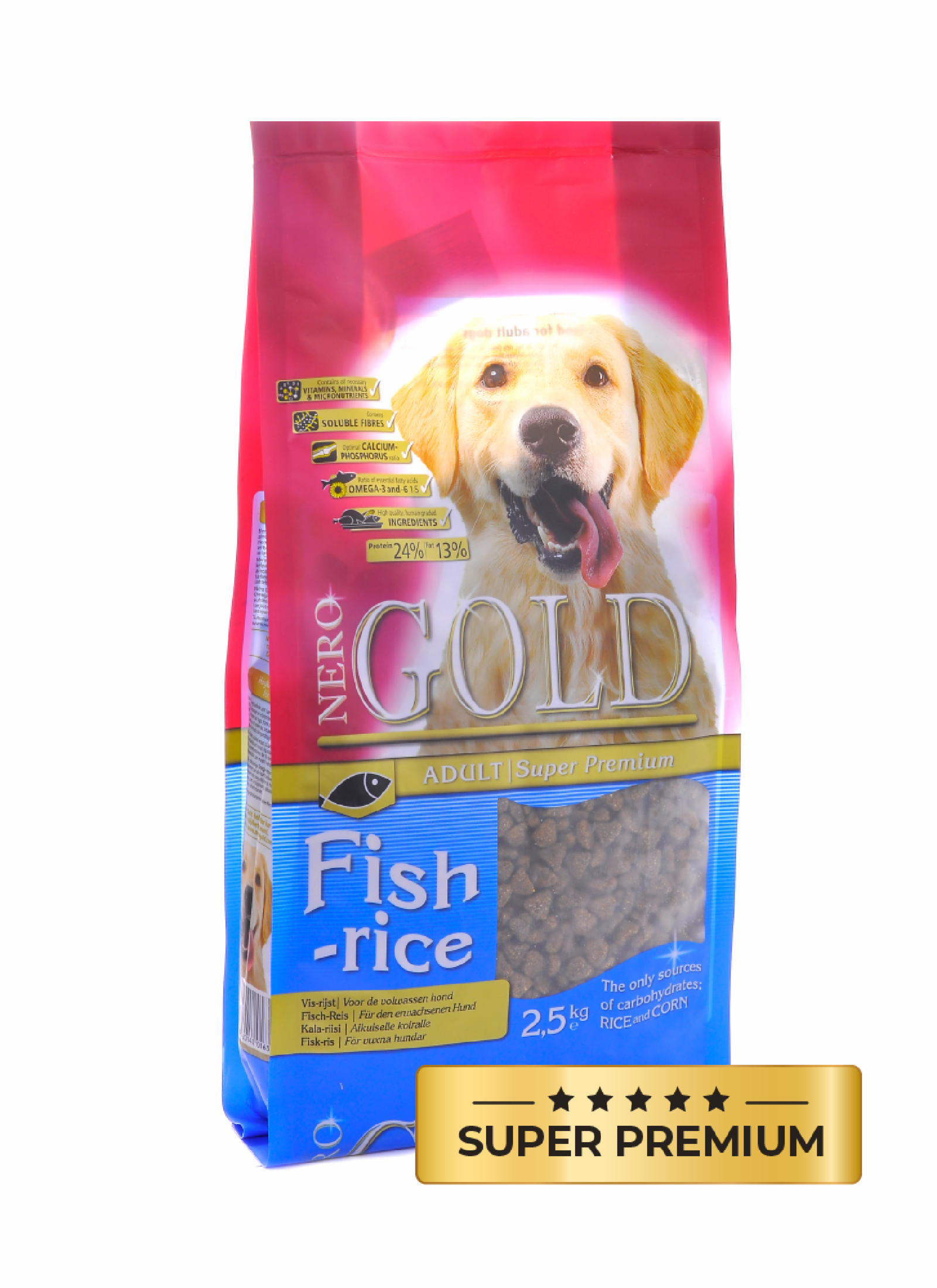 NERO GOLD super premium Для Взрослых собак: Рыбный коктейль рис и овощи (Fish&Rice 2413) 12,000 кг 10071