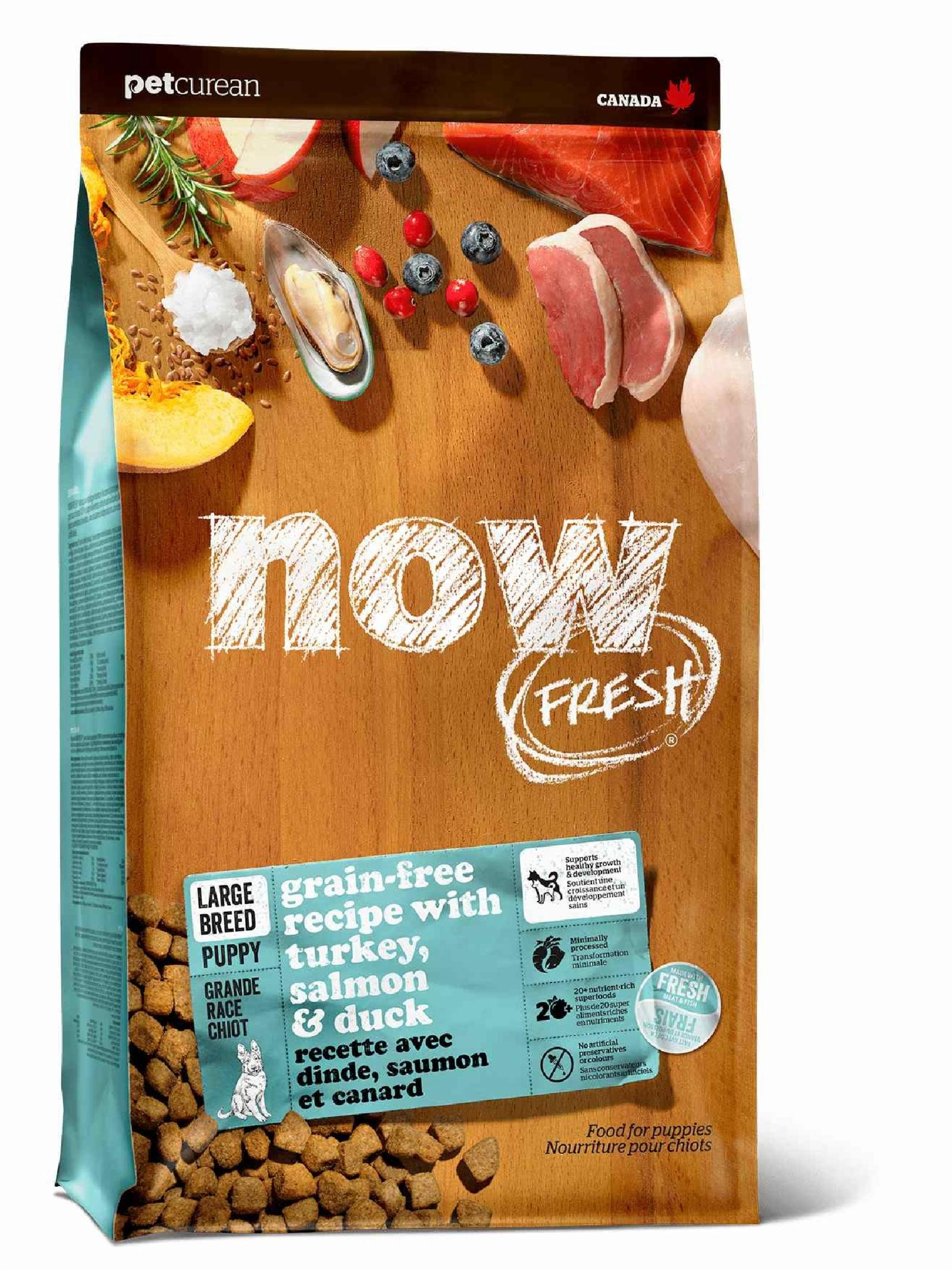 NOWKITCHEN Беззерновой для Щенков Крупных пород с Индейкой Уткой и овощами (Fresh Puppy Large Breed Recipe Grain Free 2916) 2305125 11.340 кг 52500