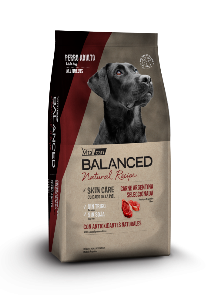 082 Виталкан Корм Balanced Dog Adult Natural Recipe для взрослых собак с отборной Аргентинской говядиной 3 кг , 00-00001264