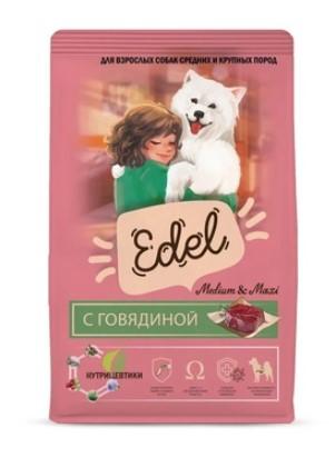 Edel Полнорационный сухой корм для взрослых собак средних и крупных пород с Говядиной 76101 2,000 кг 64526
